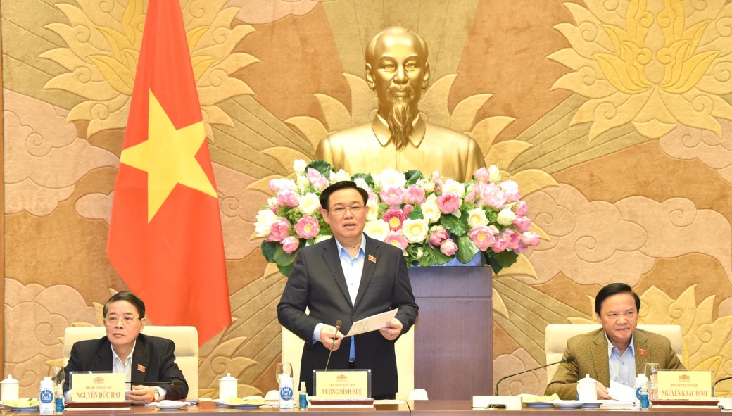 Chủ tịch Quốc hội Vương Đình Huệ chủ trì cuộc họp về dự thảo Nghị quyết áp dụng thí điểm chính sách hỗ trợ đầu tư trong lĩnh vực công nghệ cao -0