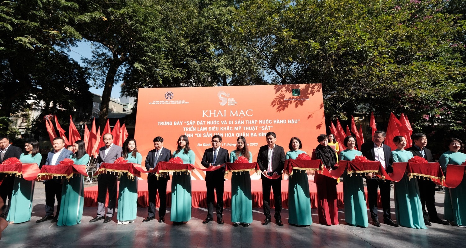 Sắp đặt Nước và Di sản Tháp nước Hàng Đậu chính thức mở cửa -0