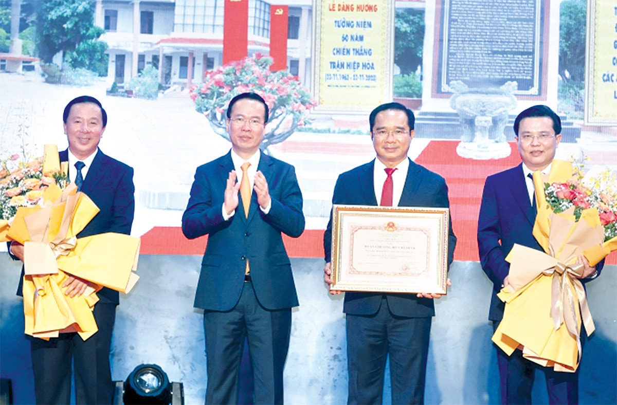 Chủ tịch nước Võ Văn Thưởng dự Lễ kỷ niệm 60 năm Chiến thắng trận Hiệp Hòa -1