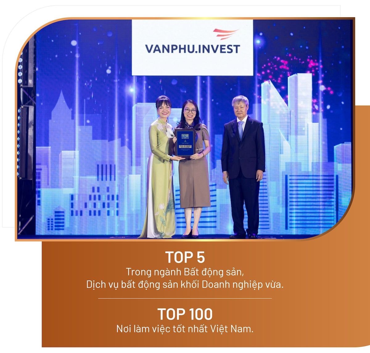 Văn Phú - Invest giành cú đúp giải thưởng tại Lễ vinh danh Top 100 Nơi làm việc tốt nhất Việt Nam 2023 -0