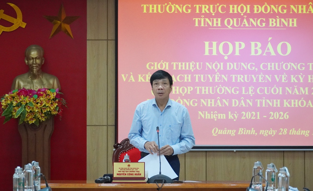 Quảng Bình: Thông tin về kỳ họp thứ 12, HĐND tỉnh khóa XVIII -0