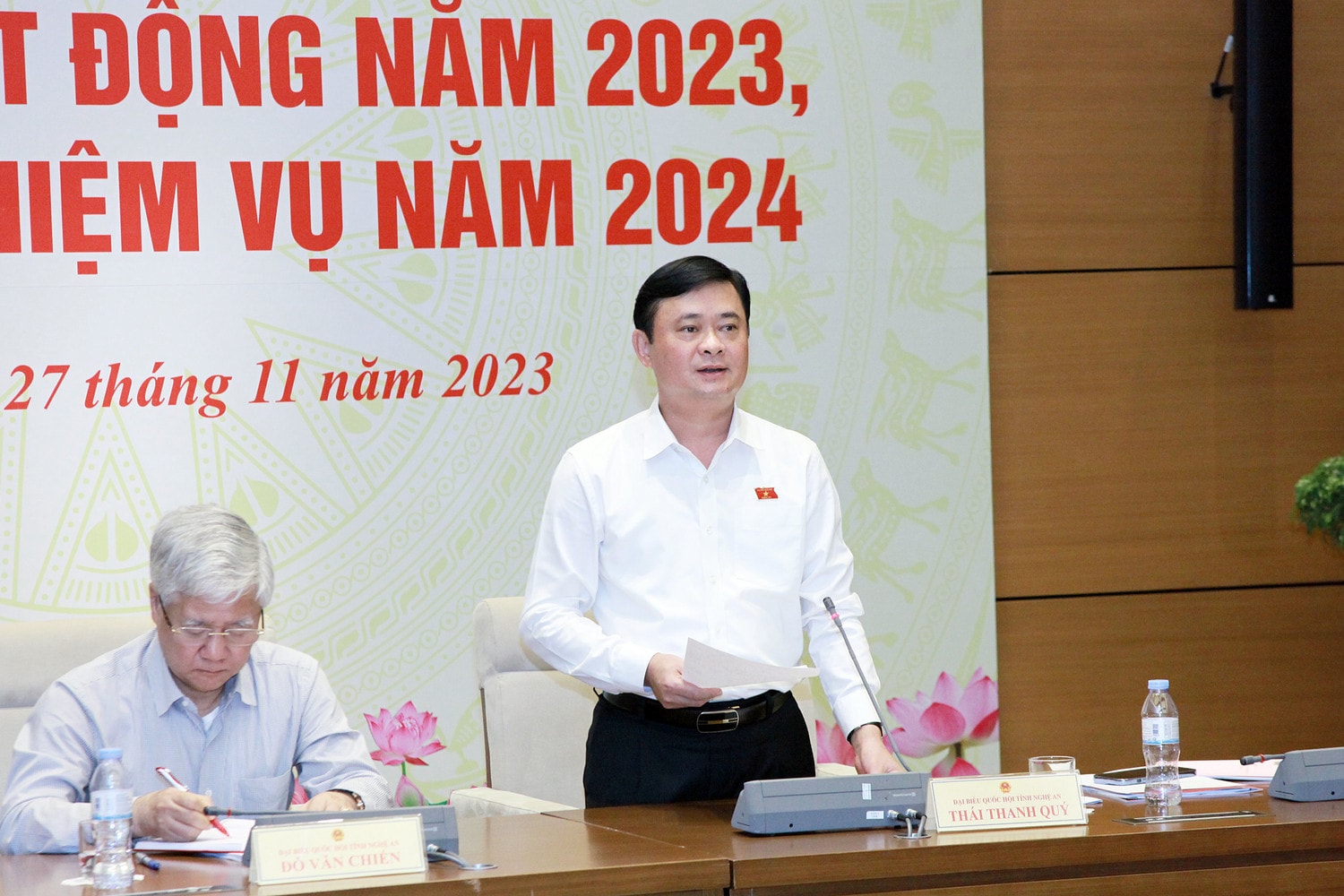 Ủy viên Trung ương Đảng, Bí thư Tỉnh ủy, Chủ tịch HĐND tỉnh, Trưởng Đoàn ĐBQH tỉnh Thái Thanh Quý kết luận Hội nghị. Ảnh: Khắc Ngọc Đoàn ĐBQH tỉnh Nghệ An triển khai chương trình hoạt động năm 2024 -0