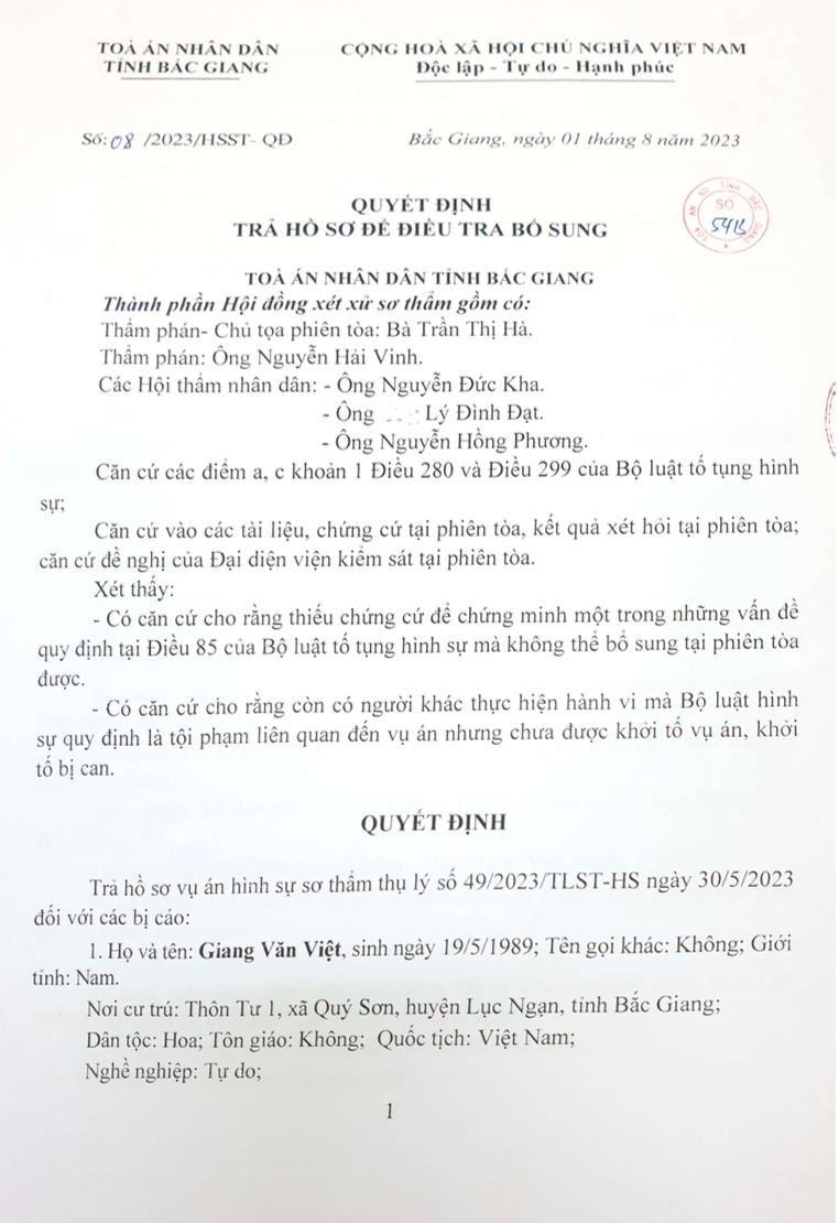 Bắc Giang: Luật sư kiến nghị nhiều điểm cần làm rõ trong vụ án liên quan đến cựu Giám đốc Chi nhánh VP ĐKĐĐ Lục Ngạn. -0