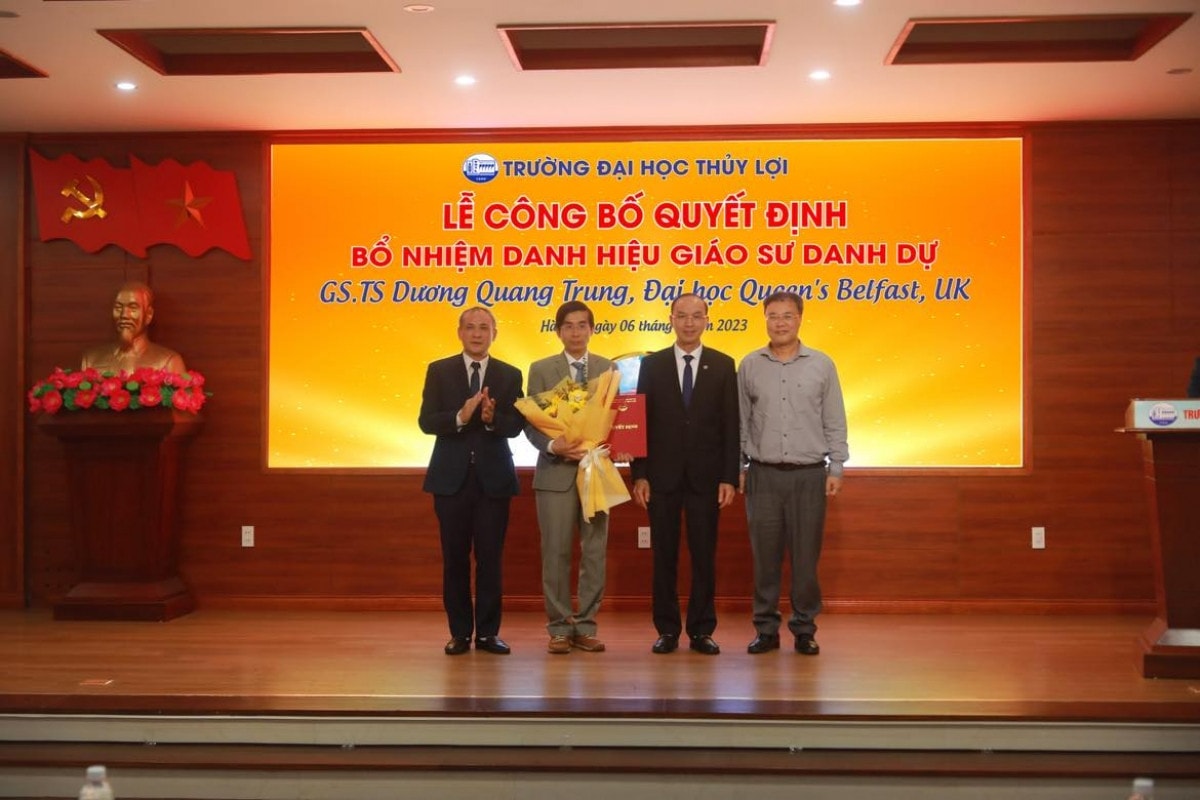 Giáo sư danh dự Trường ĐH Thuỷ lợi nhận giải thưởng nghiên cứu xuất sắc cùng khoản tài trợ 5,9 triệu USD -0