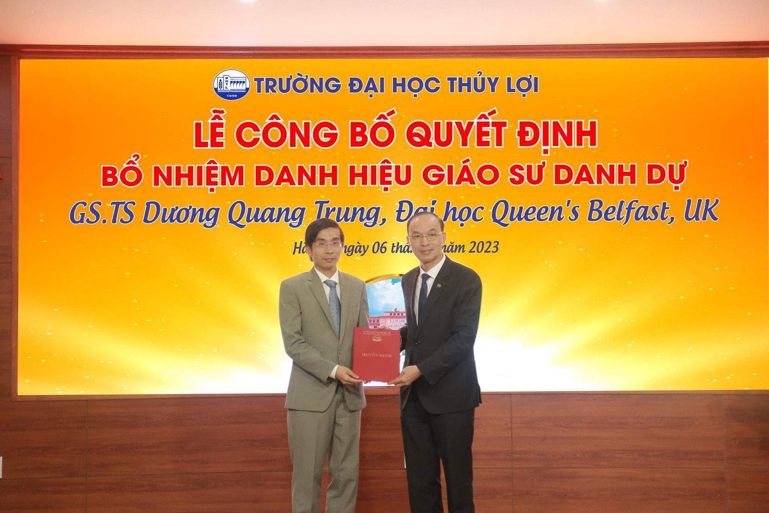 Giáo sư danh dự Trường ĐH Thuỷ lợi nhận giải thưởng nghiên cứu xuất sắc cùng khoản tài trợ nghiên cứu 5,9 triệu USD -0