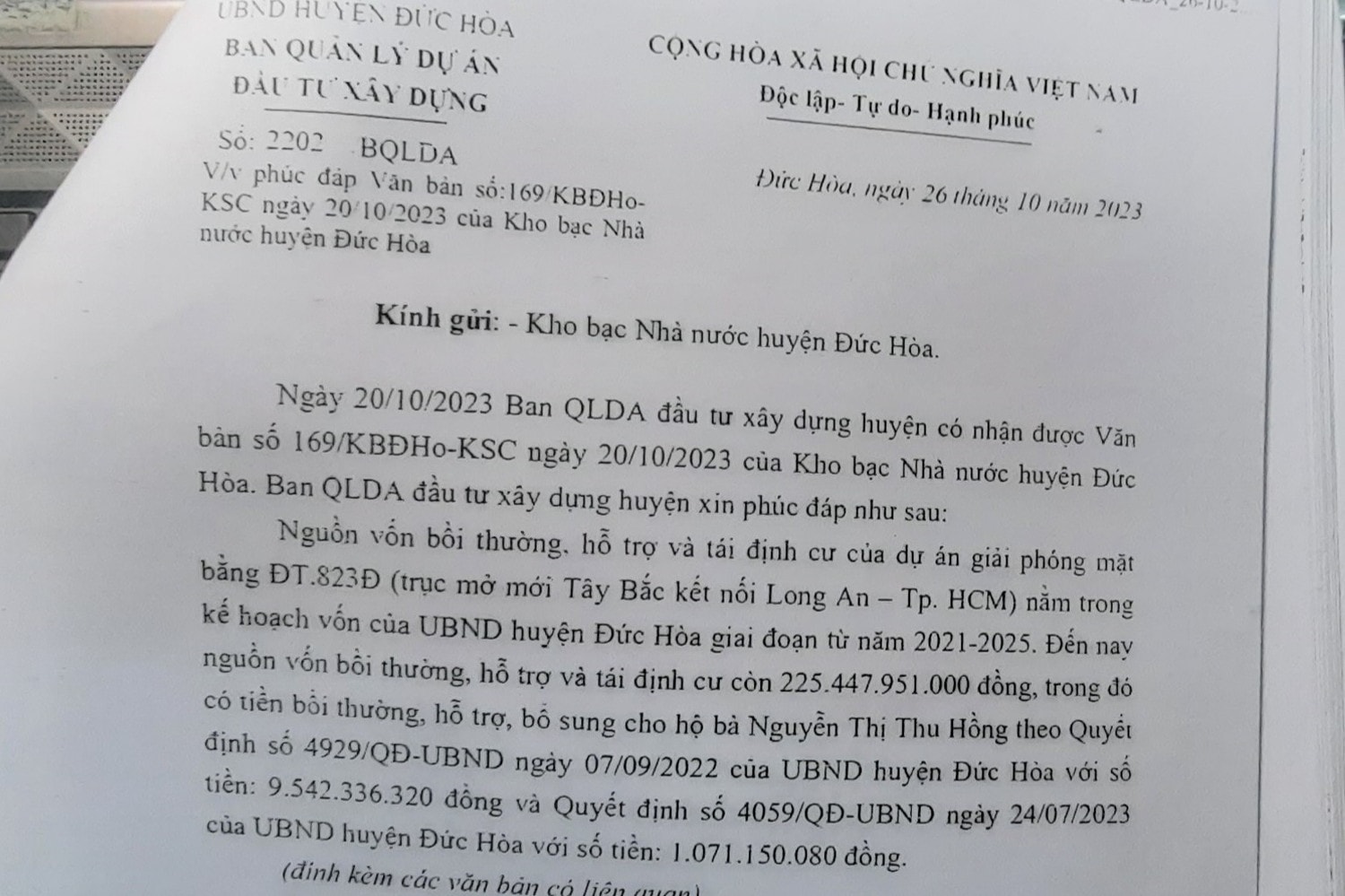 Long An: Mòn mỏi chờ nhận tiền đền bù vì vướng chủ cũ khu đất đã bán 10 năm trước lôi ra kiện -0