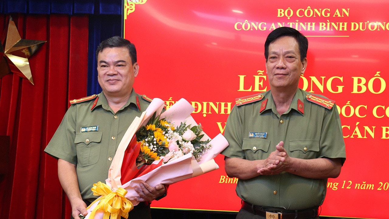 Công an tỉnh Bình Dương bổ nhiệm Thượng tá Lưu Minh Hoàng làm Trưởng Phòng Tham mưu