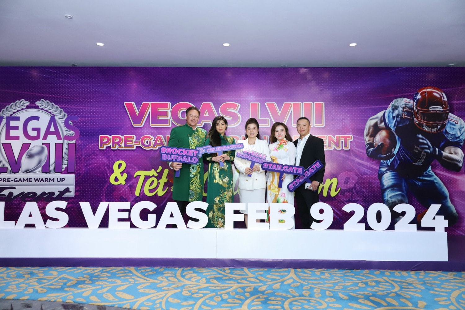 Bà Lê Hoàng Diệp Thảo đồng hành cùng sự kiện Vegas LVIII Pregame Warm Up Event & Tết Celebration (US) -1