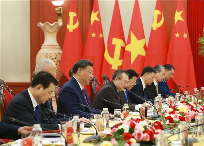 Tổng Bí thư Nguyễn Phú Trọng hội đàm với Tổng Bí thư, Chủ tịch nước Trung Quốc Tập Cận Bình -0