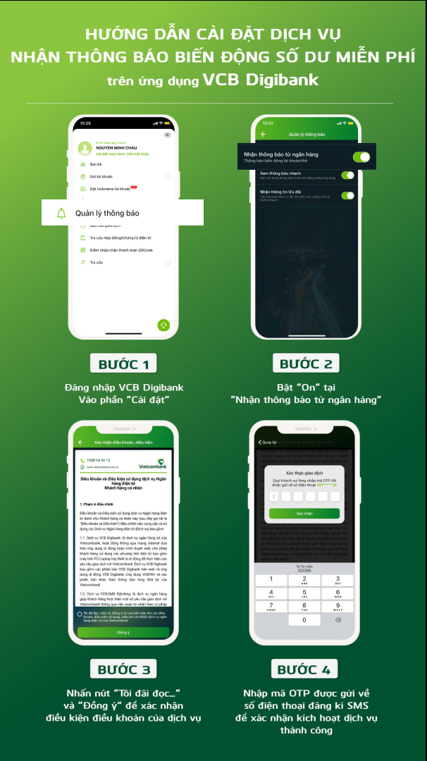 Nhận diện 2 hình thức thông báo thay đổi số dư tại Vietcombank -0