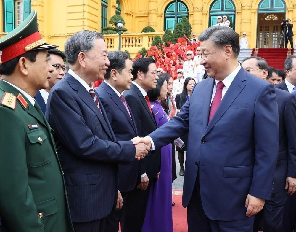 Tổng Bí thư Nguyễn Phú Trọng và Phu nhân chủ trì Lễ đón chính thức Tổng Bí thư, Chủ tịch nước Trung Quốc Tập Cận Bình và Phu nhân -0