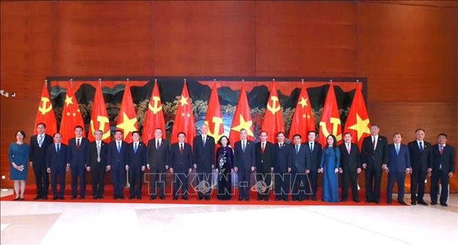 Thường trực Ban Bí thư Trương Thị Mai hội đàm với Bí thư Ban Bí thư Trung ương Đảng Cộng sản Trung Quốc Thái Kỳ -0