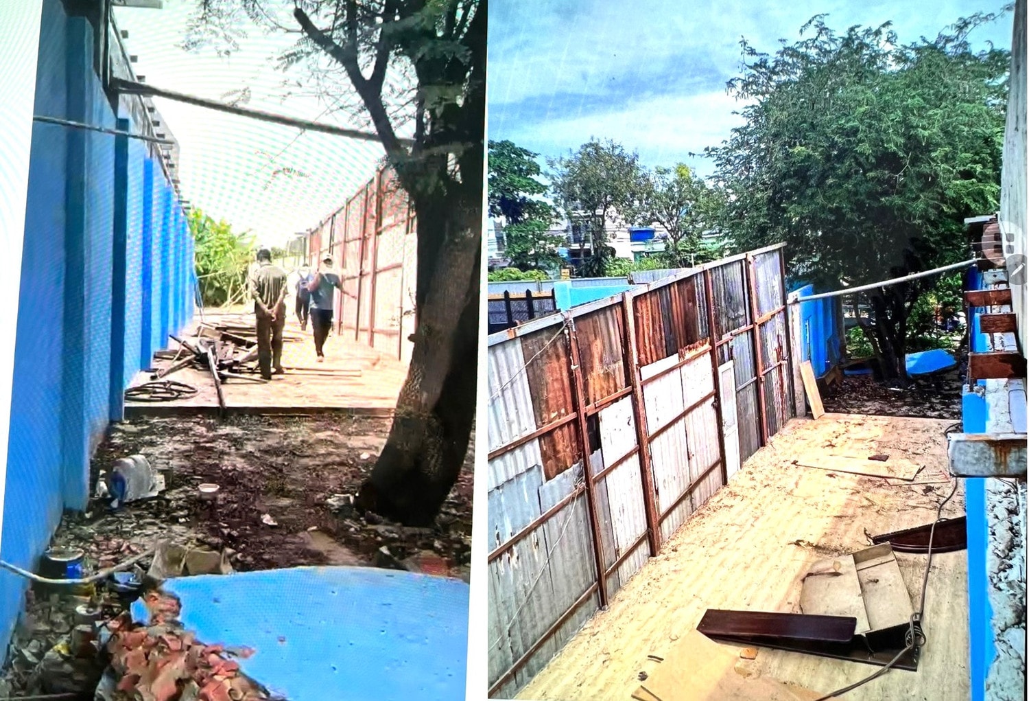 Công trình tại thửa đất số 13, tờ bản đồ số 30, phường Tân Tạo, quận Bình Tân bị lực lượng chức năng tháo dỡ nhưng người dân không được biết