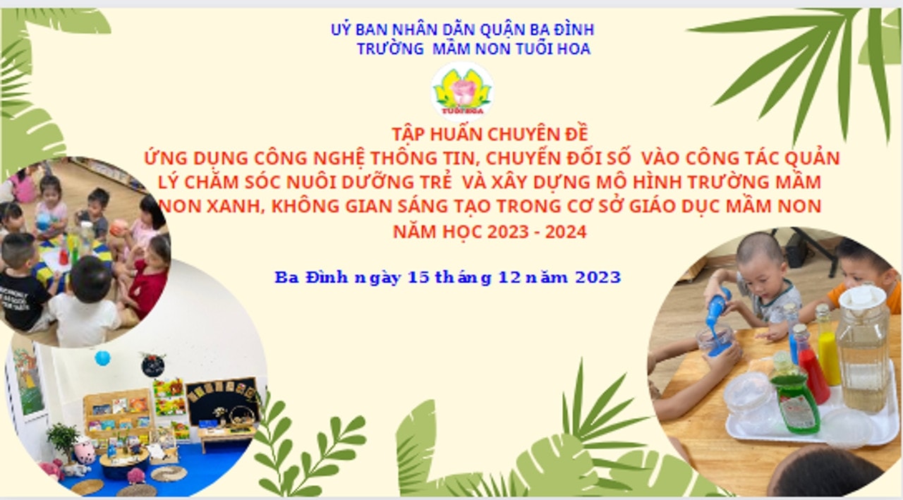 Ngành giáo dục mầm non quận Ba Đình tổ chức chương trình tập huấn chuyên đề nhằm nâng cao chất lượng công tác chăm sóc trẻ -0