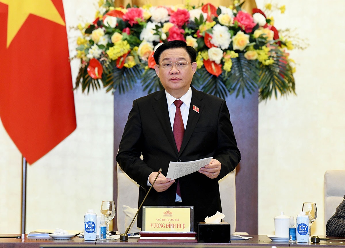 Chủ tịch Quốc hội Vương Đình Huệ chủ trì cuộc làm việc về dự án Luật Đất đai (sửa đổi) -1