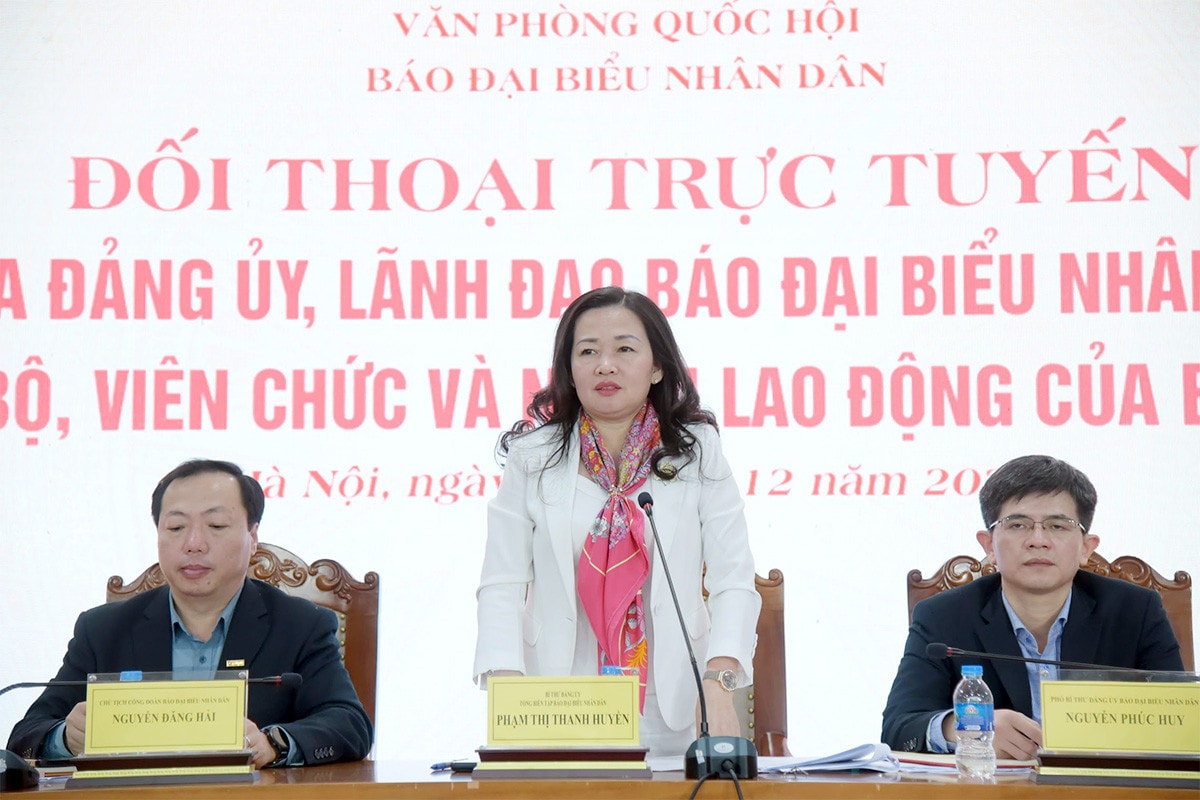Đảng ủy, Lãnh đạo Báo Đại biểu Nhân dân đối thoại với cán bộ, viên chức và người lao động -3