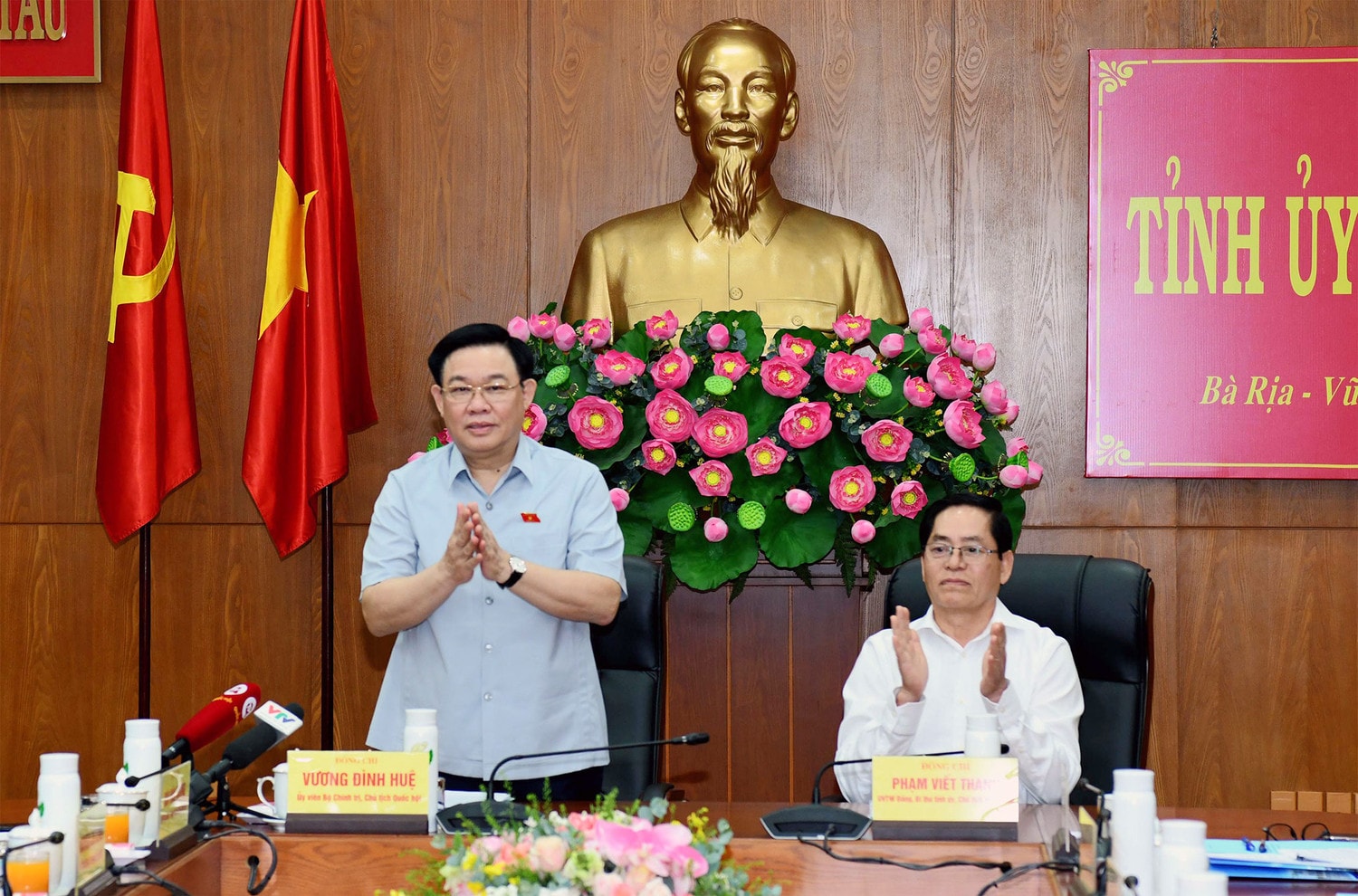Chủ tịch Quốc hội Vương Đình Huệ làm việc với Ban Thường vụ và lãnh đạo chủ chốt tỉnh Bà Rịa - Vũng Tàu -0