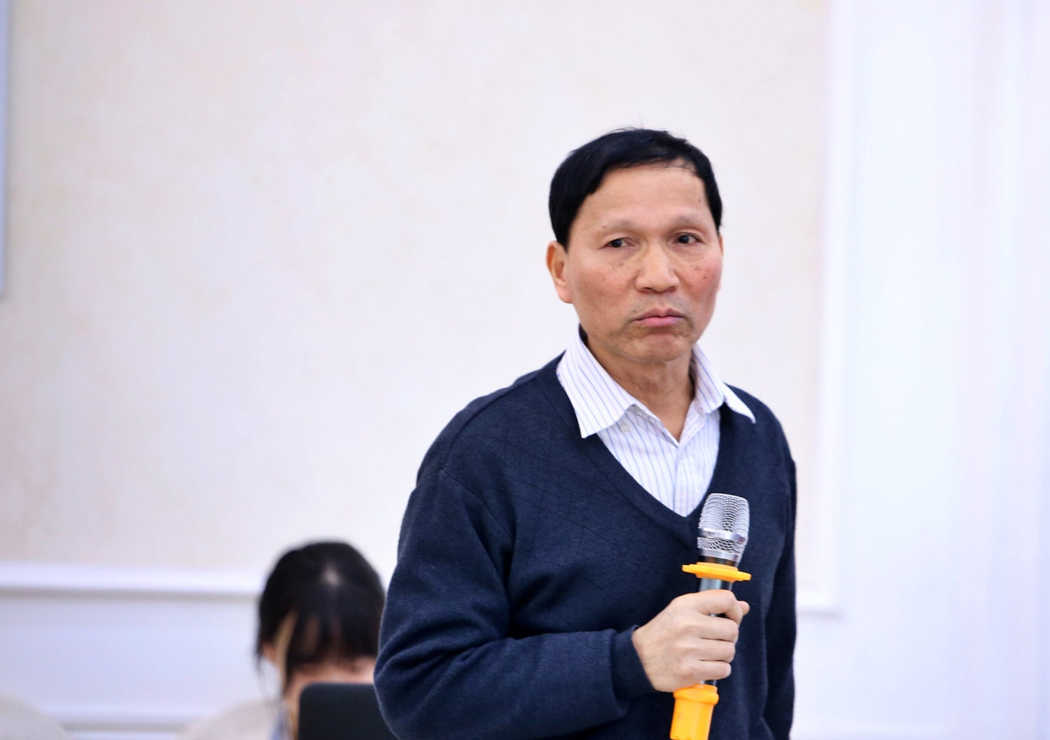 Nguyên Phó Giám đốc Trung tâm Thông tin Công nghiệp và Thương mại (Bộ Công Thương), TS. Trần Quốc Phương phát biểu tại hội thảo Kinh tế Việt Nam năm 2024 có nhiều dấu tích cực -0