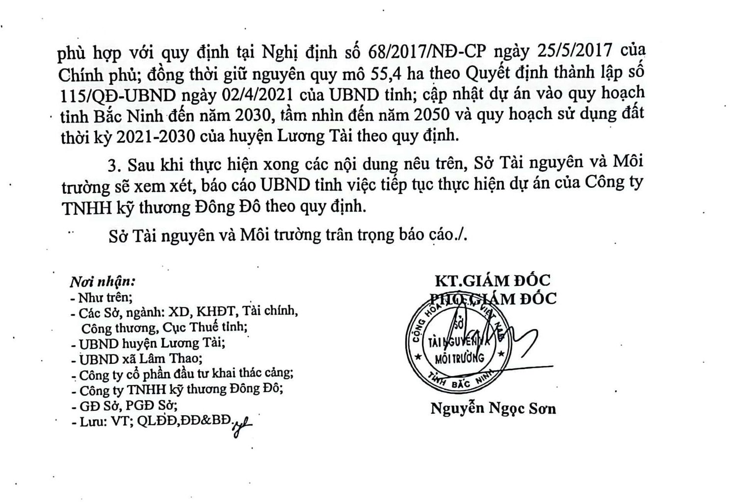 Công ty TNHH kỹ thương Đông Đô kêu cứu, đề nghị làm rõ thông tin liên quan điều chỉnh quy hoạch Cụm công nghiệp Lâm Bình -0