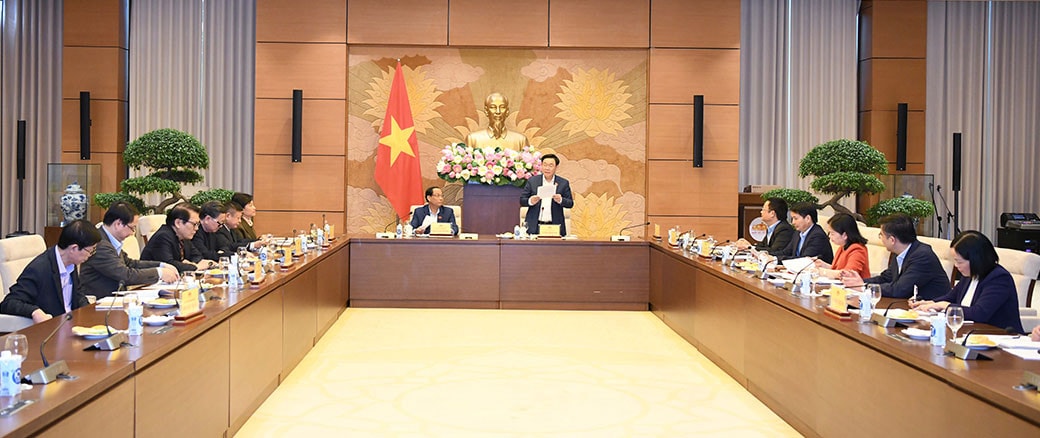 Chủ tịch Quốc hội Vương Đình Huệ làm việc với các cơ quan về chuẩn bị Kỷ niệm 80 năm Ngày Tổng tuyển cử đầu tiên bầu Quốc hội Việt Nam -0