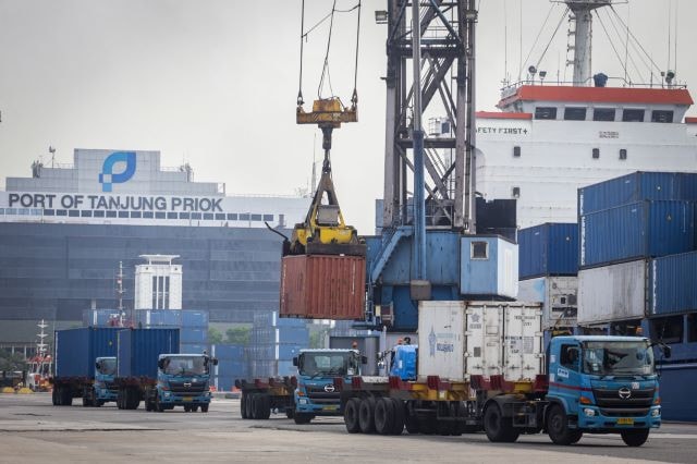 Cảng Tanjung Priok ở phía Bắc thành phố Jakarta, Indonesia. Ảnh: Antara News