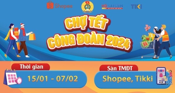 Đoàn viên, người lao động mua sắm trên shopee, tiki được giảm giá lên đến 50% -0