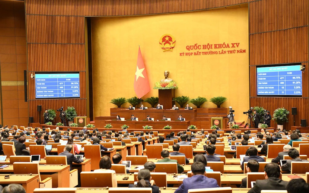 Toàn cảnh phiên họp. Ảnh: Lâm Hiển Bế mạc Kỳ họp bất thường lần thứ Năm, Quốc hội Khóa XV -0
