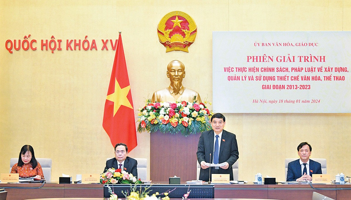 Hoàn thiện cơ chế, chính sách, huy động nguồn lực cho thiết chế văn hóa, thể thao