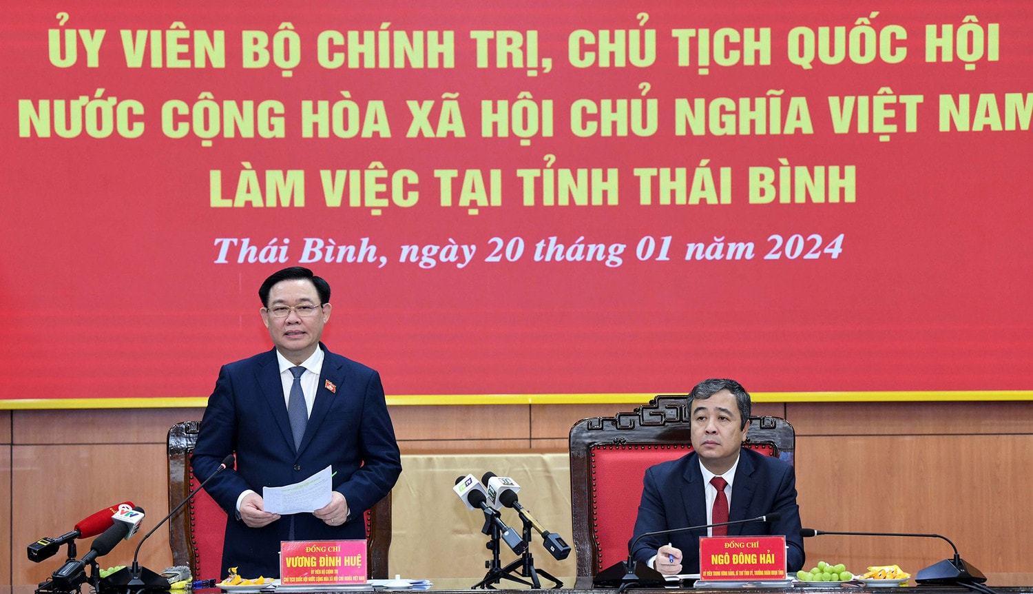 Chủ tịch Quốc hội Vương Đình Huệ: Thái Bình phải trở thành 