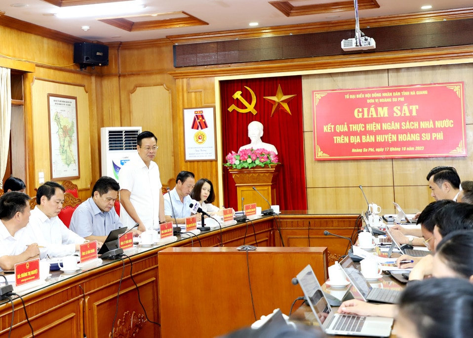 Tổ đại biểu HĐND tỉnh Hà Giang giám sát kết quả thực hiện ngân sách nhà nước trên địa bàn huyện Hoàng Su Phì – ành KIM TIẾN