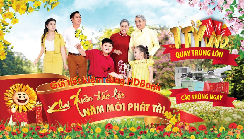 HDBank tặng hơn 10 tỷ đồng cho khách hàng gửi tiết kiệm đầu xuân Giáp Thìn -0
