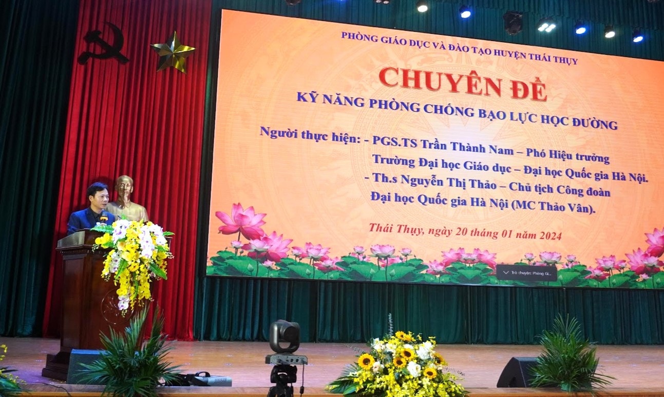 Thái Bình: 94 điểm cầu, trên 6.000 đại biểu tham dự chuyên đề kỹ năng phòng chống bạo lực học đường -0