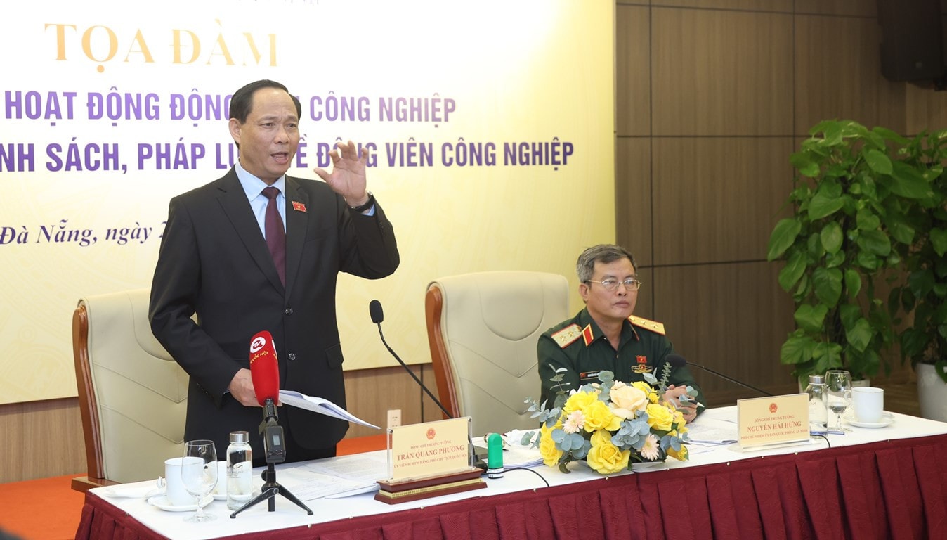 Phó Chủ tịch Quốc hội, Thượng tướng Trần Quang Phương chủ trì Tọa đàm hoàn thiện chính sách, pháp luật về động viên công nghiệp ảnh 1 Phó Chủ tịch Quốc hội, Thượng tướng Trần Quang Phương chủ trì Tọa đàm hoàn thiện chính sách, pháp luật về động viên công nghiệp