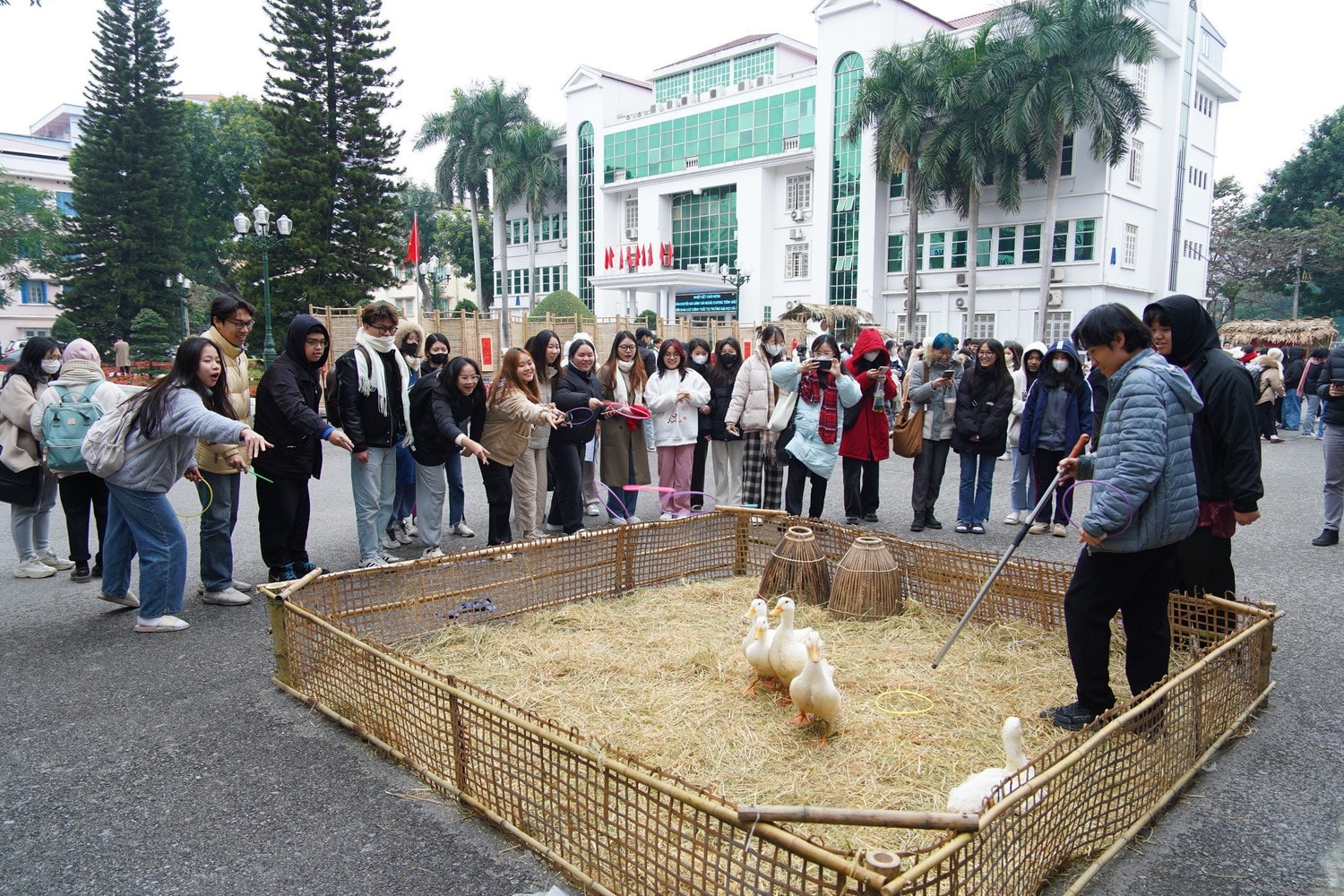 Tưng bừng lễ hội đón Tết Nguyên đán của sinh viên quốc tế tại Trường Đại học Hà Nội -0