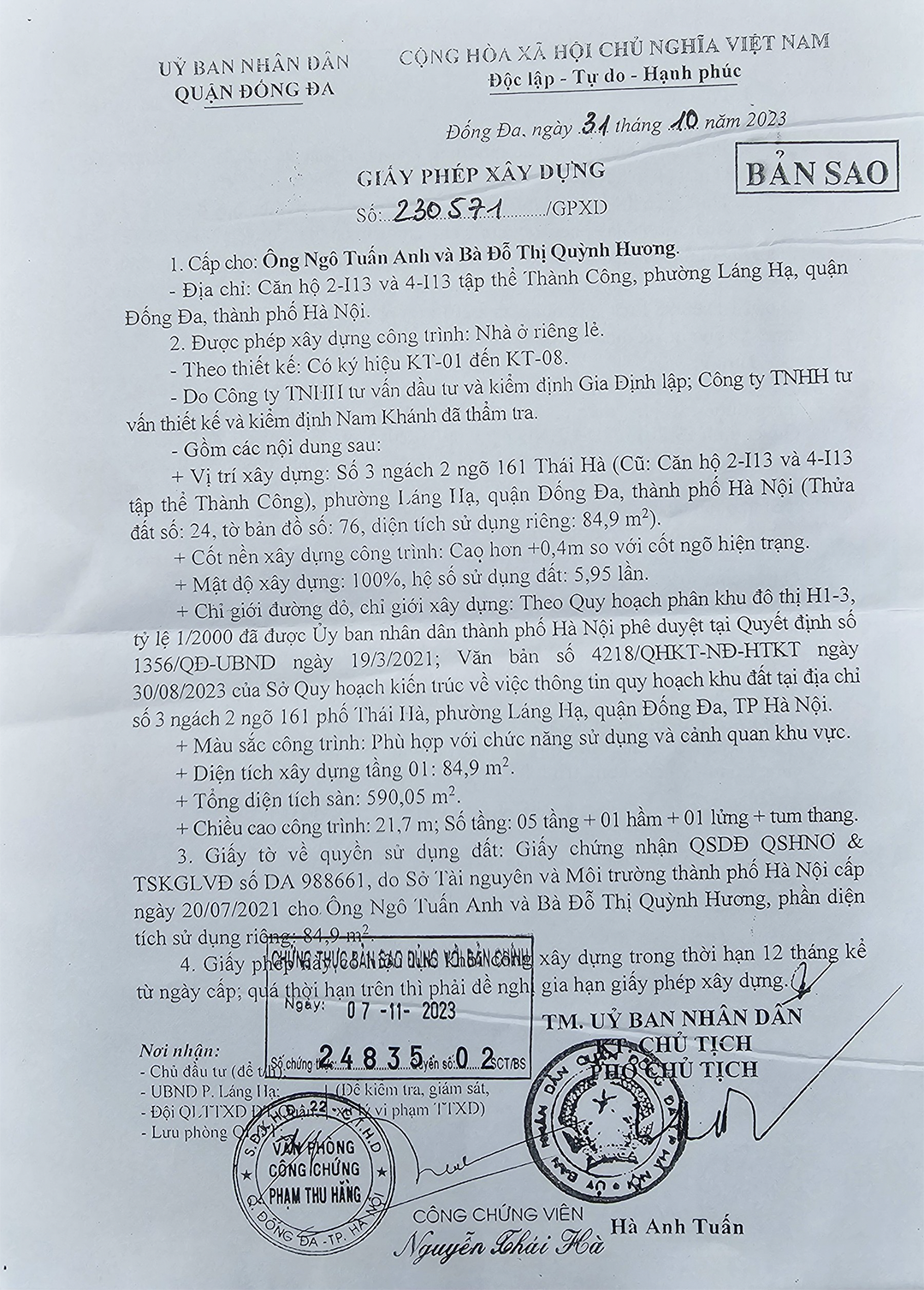 Phường Láng Hạ (Hà Nội): Đề nghị xử lý công trình xây dựng gây nứt nhà, ô nhiễm tiếng ồn “hành hạ” người dân xung quanh -0