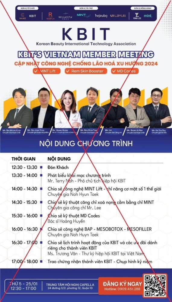 TP. Hồ Chí Minh: Đình chỉ hội thảo thẩm mỹ trái phép liên quan Mr. Lee