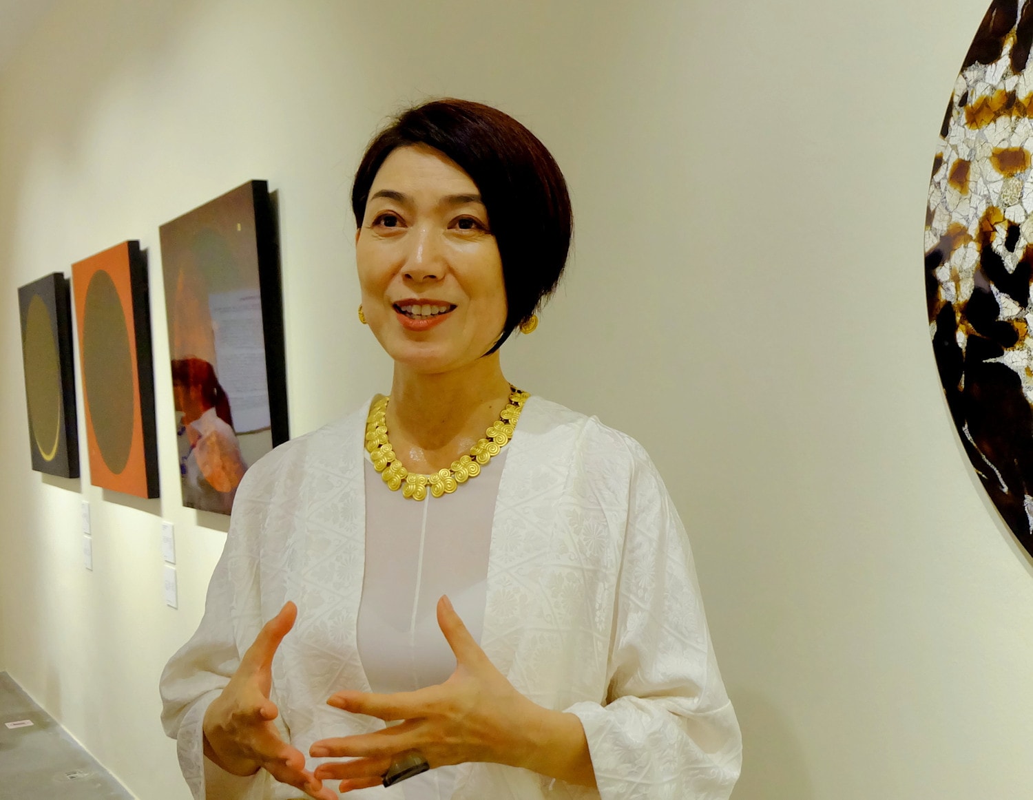 Nữ nghệ sĩ Nhật Bản Saeko Ando - Ảnh: Th. Nguyên