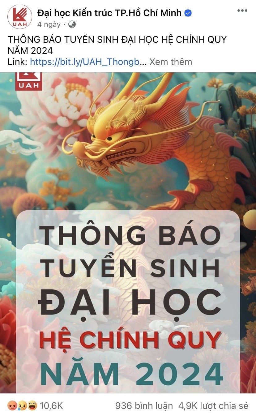 Poster tuyển sinh của Trường ĐH Kiến trúc TP. Hồ Chí Minh khiến cộng đồng mạng ”dậy sóng” -0