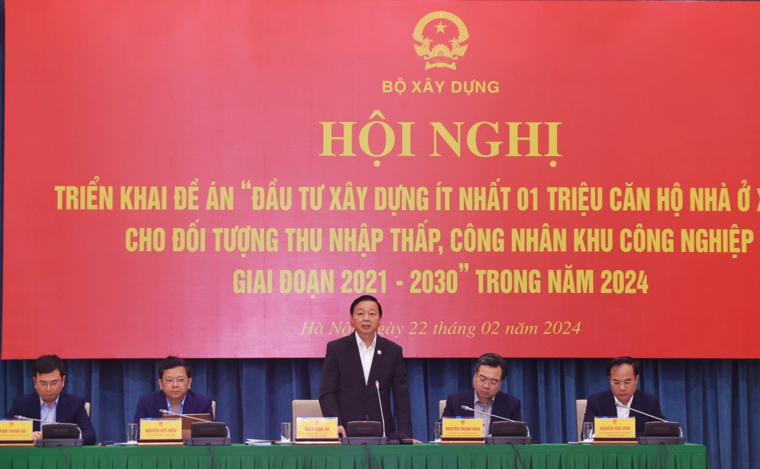 Phó Thủ tướng Trần Hồng Hà dự và phát biểu tại hội nghị. Gói tín dụng ưu đãi 120 nghìn tỷ đồng cho nhà ở xã hội vẫn