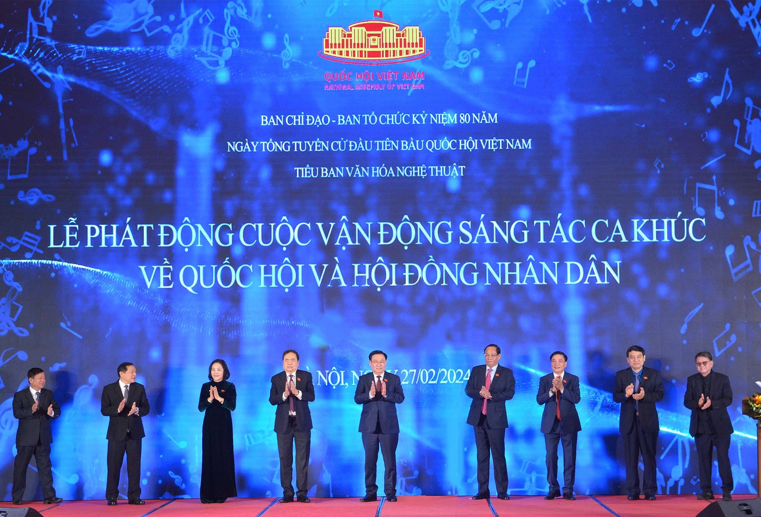 A nationwide campaign to compose songs on the National Assembly (NA) and People's Councils was launched. Photo: Lam Hien Songwriting competition launched to celebrate NA’s 80th anniversary -0