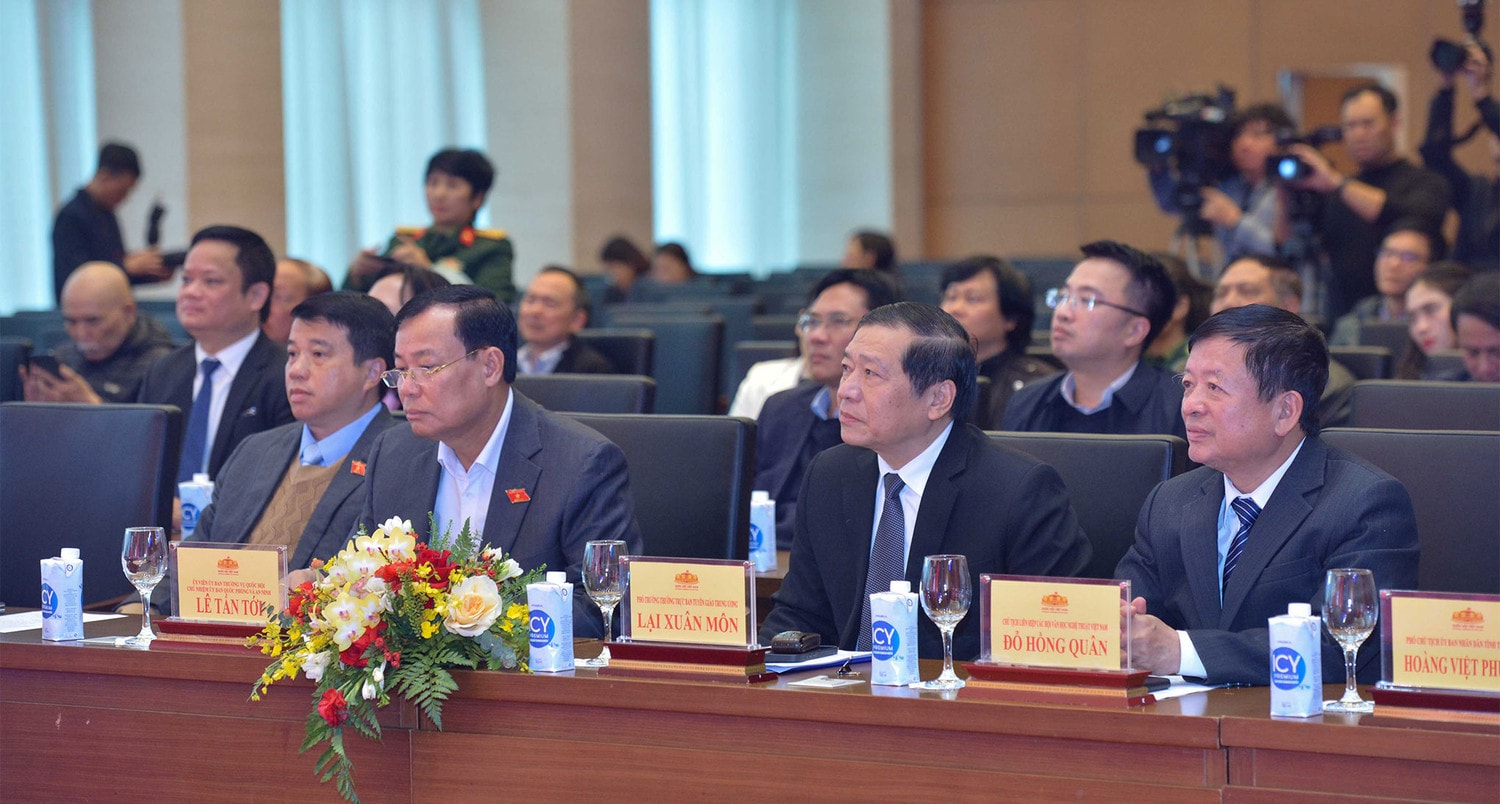 Chủ tịch Quốc hội Vương Đình Huệ dự lễ phát động Cuộc vận động sáng tác ca khúc về Quốc hội và Hội đồng Nhân dân -0