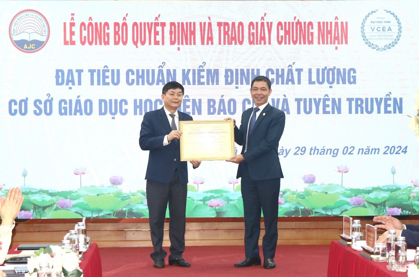 Học viện Báo chí và Tuyên truyền đạt tiêu chuẩn kiểm định chất lượng cơ sở giáo dục -0