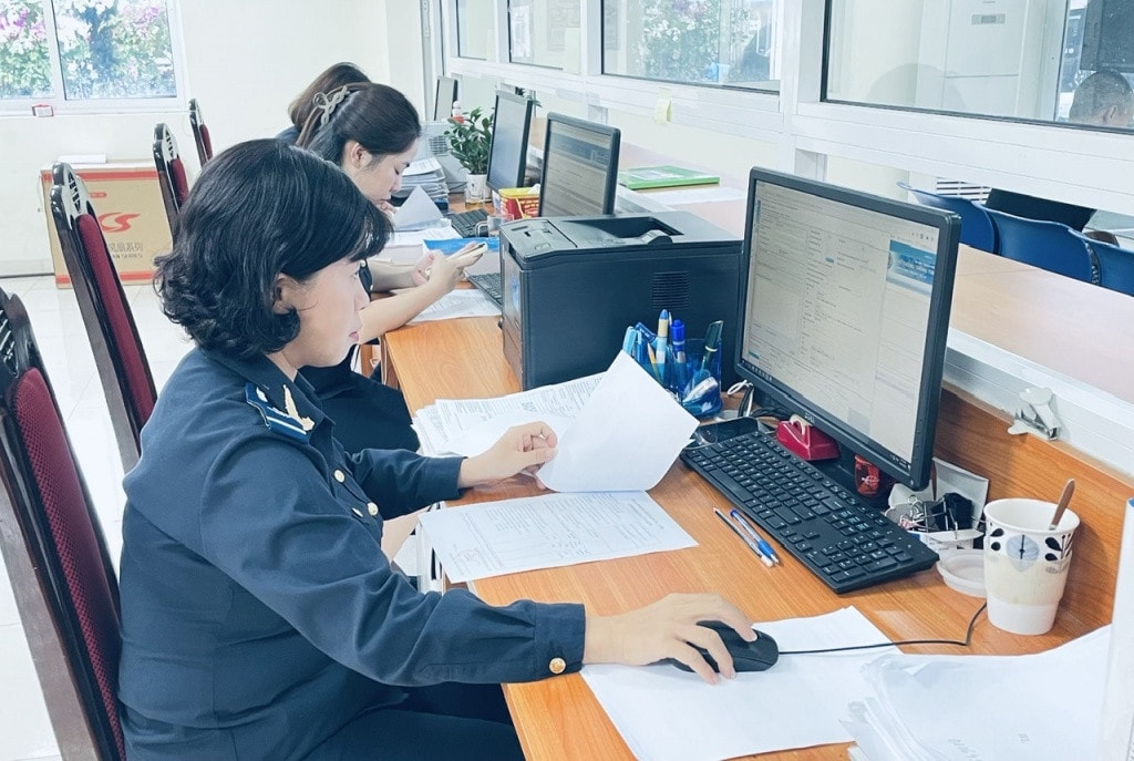 Hoạt động nghiệp vụ tại Chi cục Hải quan Gia Thụy (Cục Hải quan Hà Nội). Ảnh: HQ