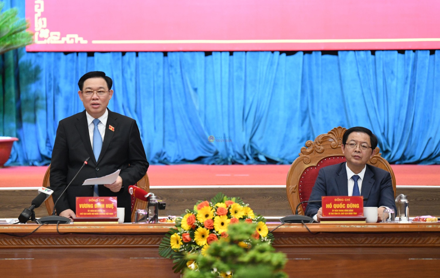 Chủ tịch Quốc hội Vương Đình Huệ phát biểu. Ảnh: Lâm Hiển Chủ tịch Quốc hội Vương Đình Huệ: Nêu cao