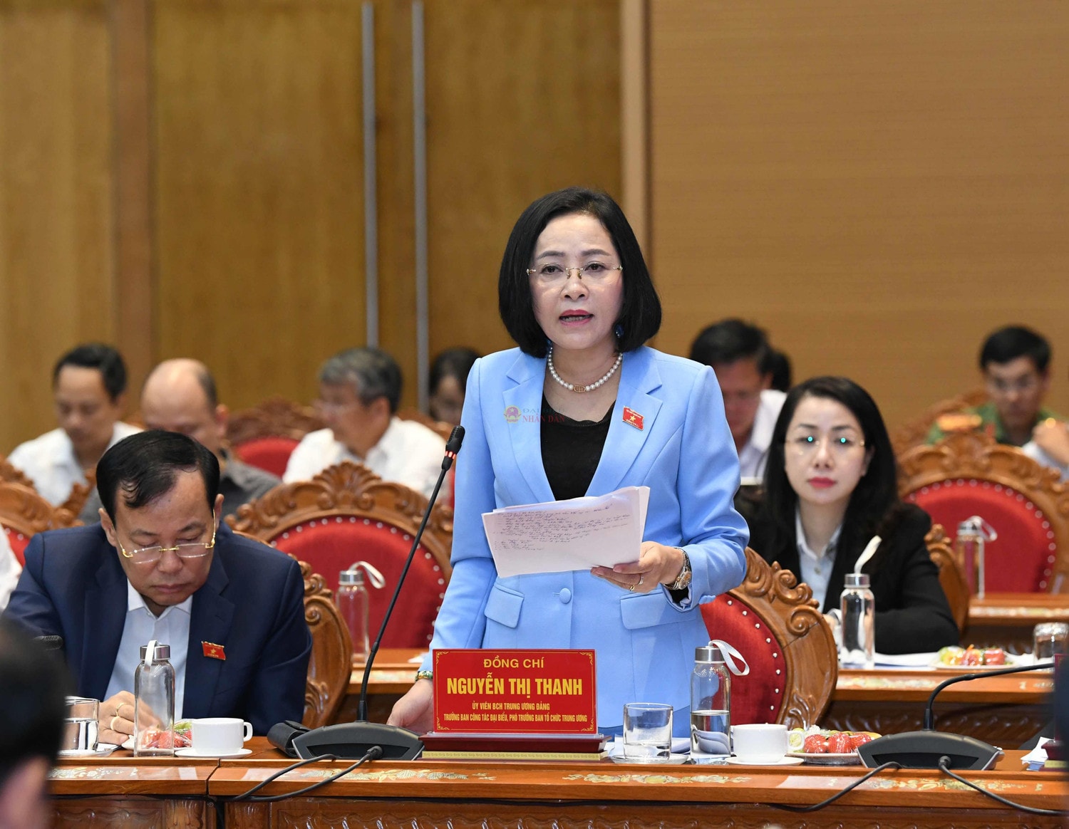 Trưởng Ban Công tác đại biểu Nguyễn Thị Thanh phát biểu. Ảnh: Lâm Hiển Chủ tịch Quốc hội Vương Đình Huệ: Nêu cao