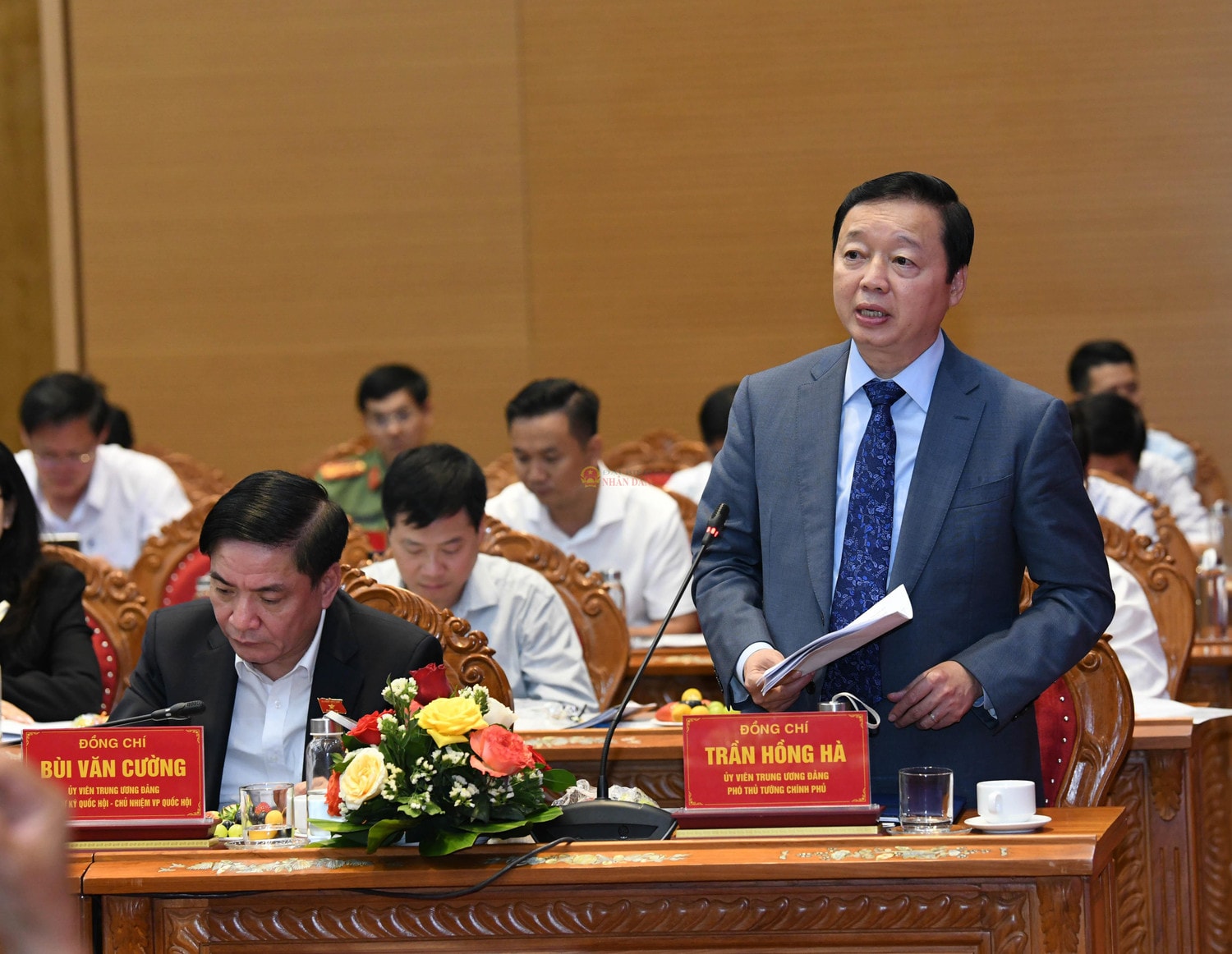 Phó Thủ tướng Chính phủ Trần Hồng Hà phát biểu. Ảnh: Lâm Hiển Chủ tịch Quốc hội Vương Đình Huệ: Nêu cao