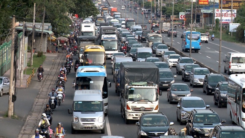 Quốc lộ 51 đoạn qua tỉnh Bà Rịa - Vũng Tàu thường xuyên bị ùn tắc
