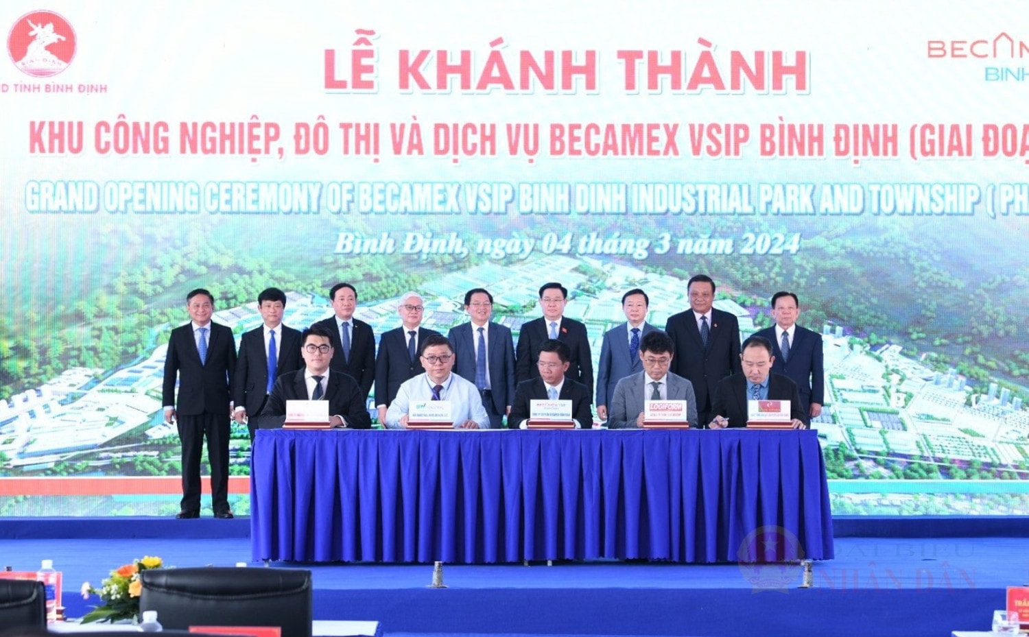 Chủ tịch Quốc hội Vương Đình Huệ dự lễ khánh thành Khu công nghiệp, đô thị và dịch vụ Becamex VSIP Bình Định -0