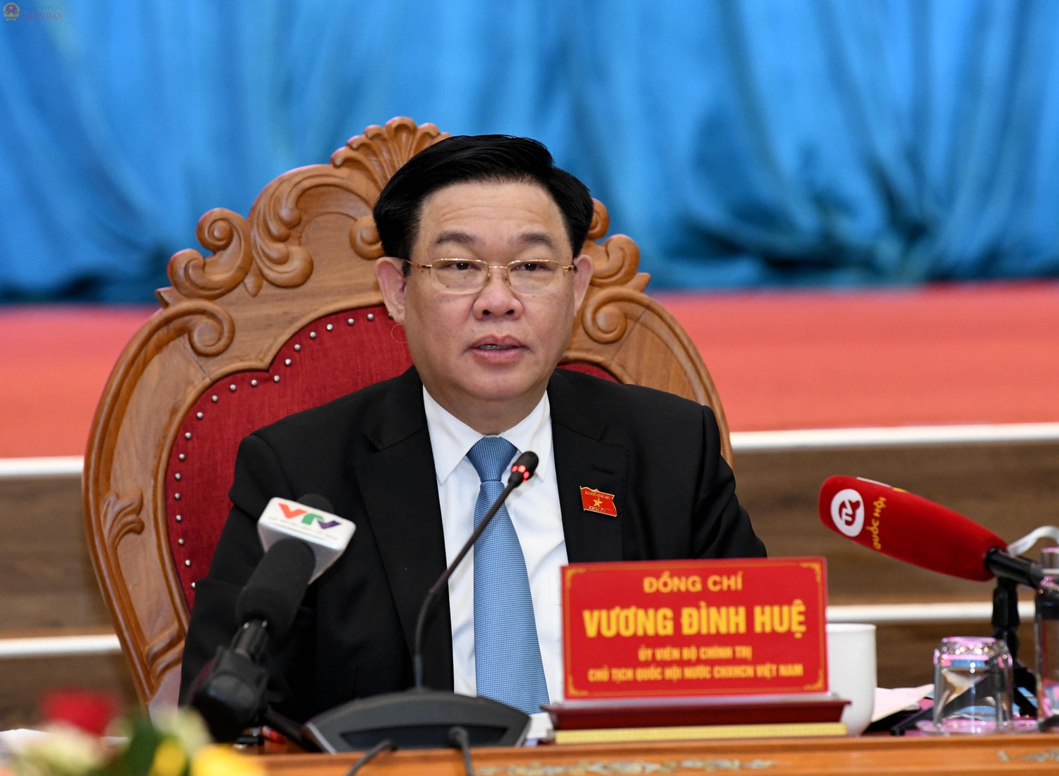 Chủ tịch Quốc hội Vương Đình Huệ phát biểu. Ảnh: Lâm Hiển Chủ tịch Quốc hội Vương Đình Huệ làm việc với Ban Thường vụ Tỉnh ủy Bình Định -0