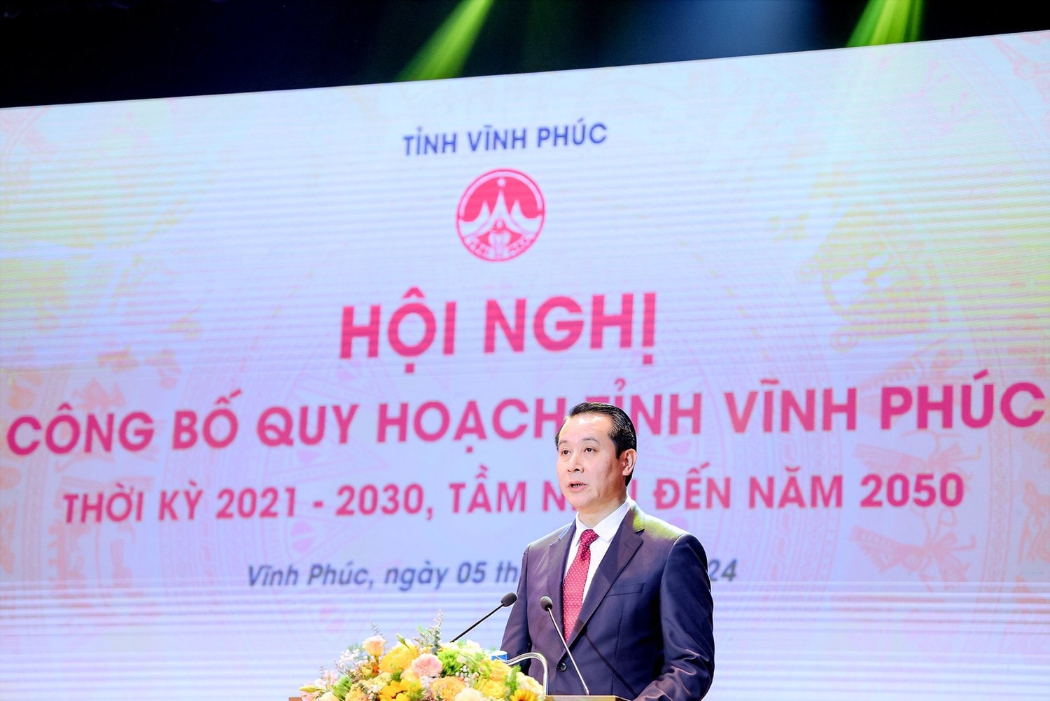 Phó Bí thư Tỉnh ủy Vĩnh Phúc Phạm Hoàng Anh phát biểu tại hội nghị Công bố Quy hoạch tỉnh thời kỳ 2021 - 2030, tầm nhìn đến năm 2050 -0